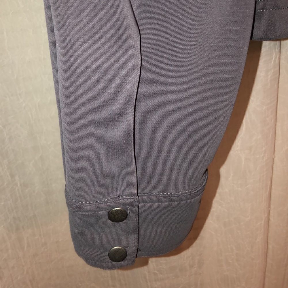 Anthropologie XL Marrakech Carbon Gray Moto Style Sweatshirt Jacket - Picture 12 of 16
